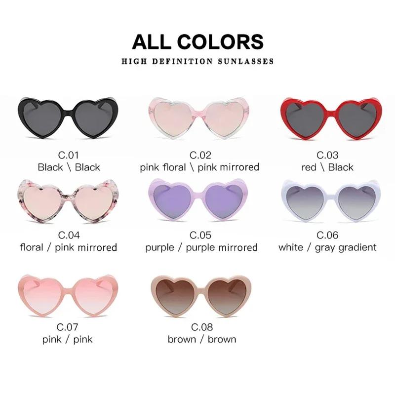 New Oversized Heart Shaped Polarized Sunglasses Uv400 Cute Trendy Love Fashion Eyewear For Women
