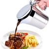 500/750ML Sauce Pot with Lid & Handle Leak-proof Double Insulated Gravy Boat Food Grade Stainless Steel Gravy Container for Cream Salad Dressing