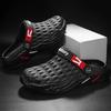 Men's Solid Color Hollow Out Chunky Clogs, Comfy Non Slip Durable Anti Odor EVA Slippers For Men's Outdoor Activities