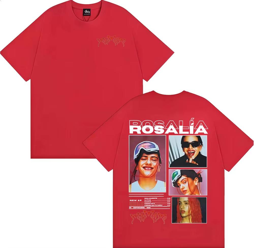 Singer Rosalia Motomami Album 2026 Print T Shirts Unisex Unisex Fashion Hip Hop 90s Vintage TShirt Short Sleeve Oversized Tees