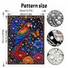 DIY Pearl and Diamond Painting Kit. suitable for beginners. vibrant parrot and floral wall decor. handmade gift.