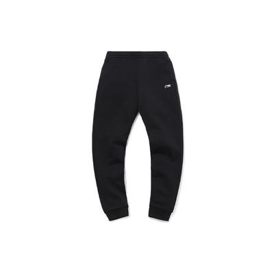 Li Ning Sports Fashion Series Повседневные трикотажные джоггеры женские низы черного цвета AKLSG52-1