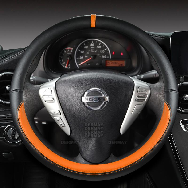 Для Nissan Versa Sedan C11 N17 E12 N18 Versa Note Nissan Almera из искусственной кожи, автомобильный чехол на руль, автоаксессуары