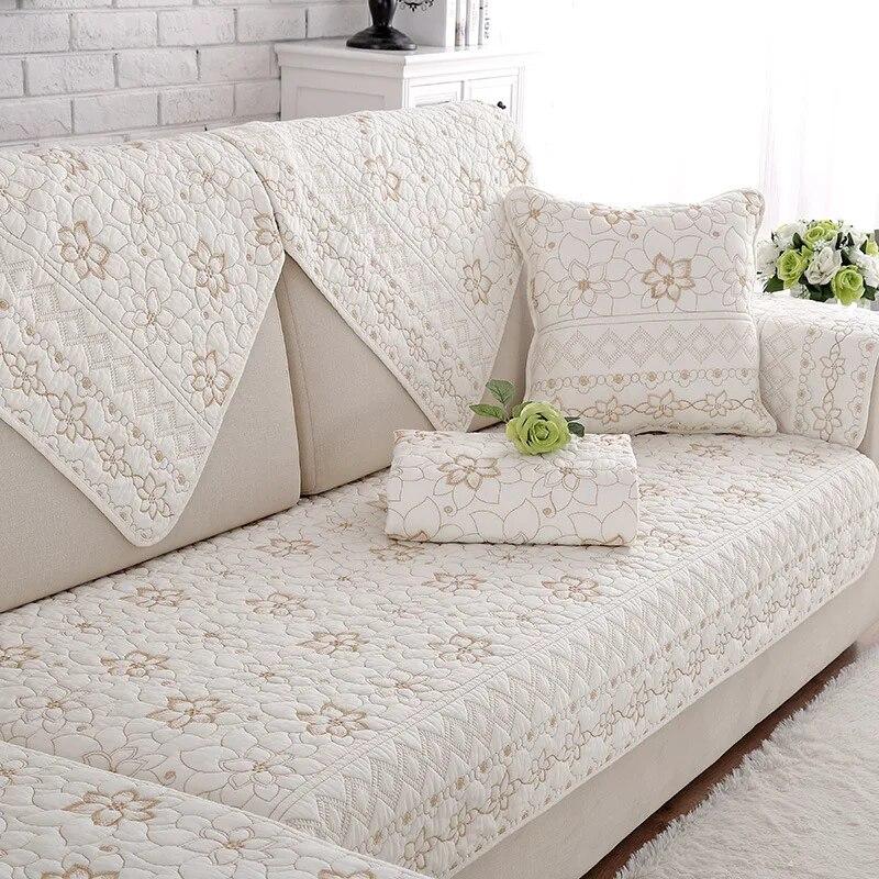 Хлопчатобумажная подушка для дивана, противоскользящее полотенце для дивана, зимнее украшение для гостиной, наволочка, толстая спинка, чехол для дивана, наволочка