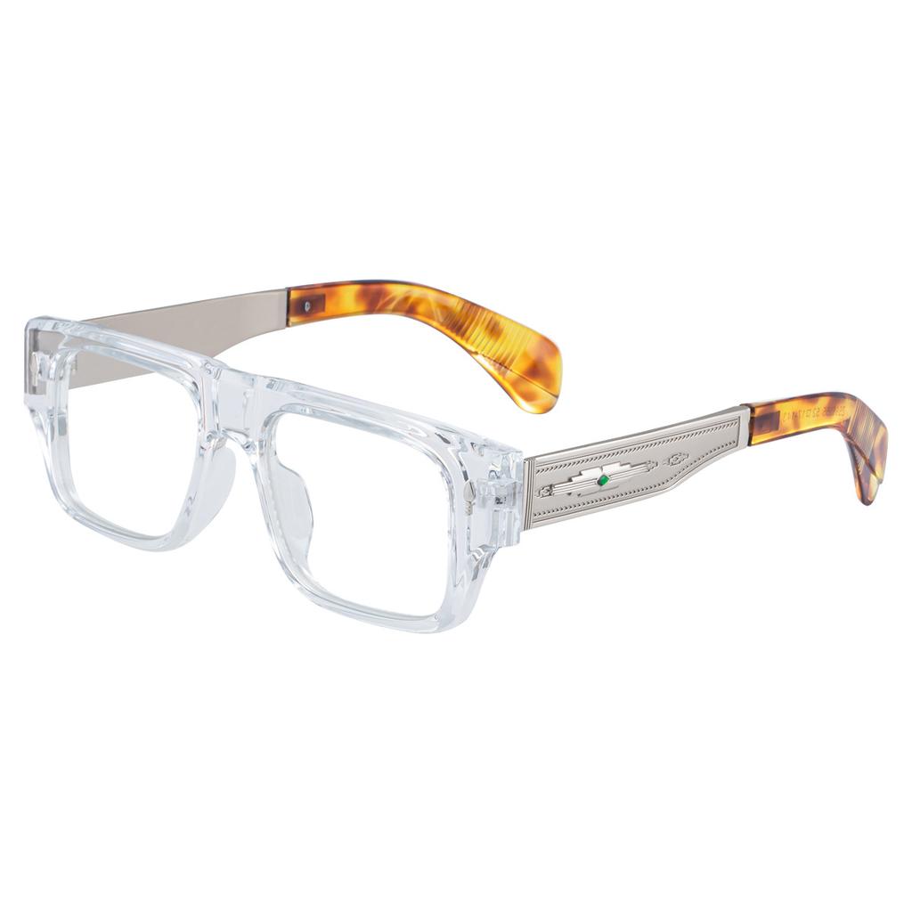 Модные квадратные очки для чтения оверсайз для мужчин, блокирующие синий свет, очки в металлической оправе, трендовые оптические очки для пресбиопии от 0 до +6.0