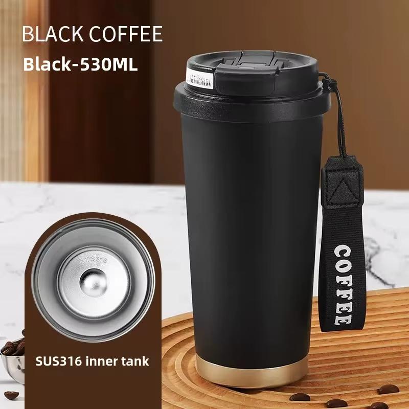 High-Value Women's 316 Stainless Steel Insulated Coffee Cup, Portable Car Large Capacity Water Bottle,Casual Style