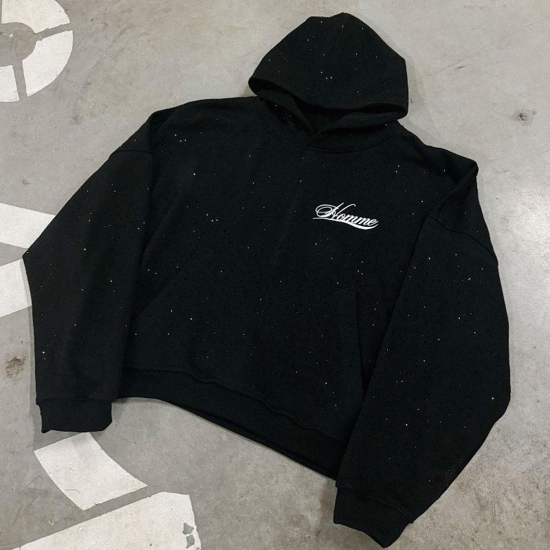 Европейский и американский Y2K свободный и универсальный мужской и женский свитер с капюшоном на осень/зиму