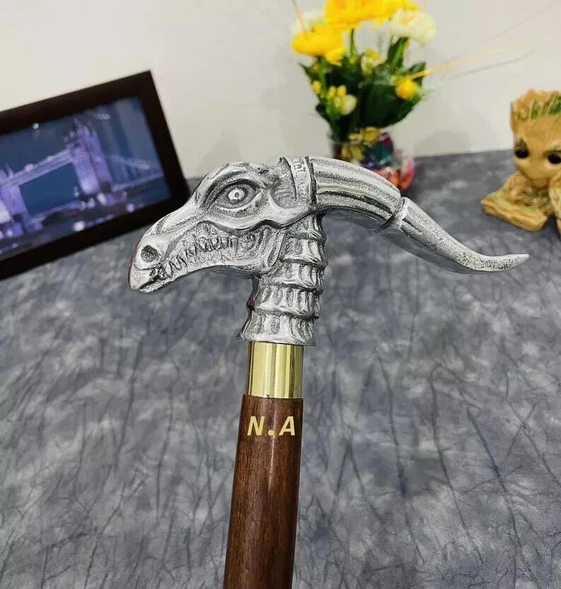 Nautical Toscano Dragon Handle Nebula Head Walking Cane Victorian Style Designer