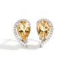 925 Sterling Silver Natural Citrine Elegant Design Earring for Women Lady Birthday & Party Luxury Jewelry Gift