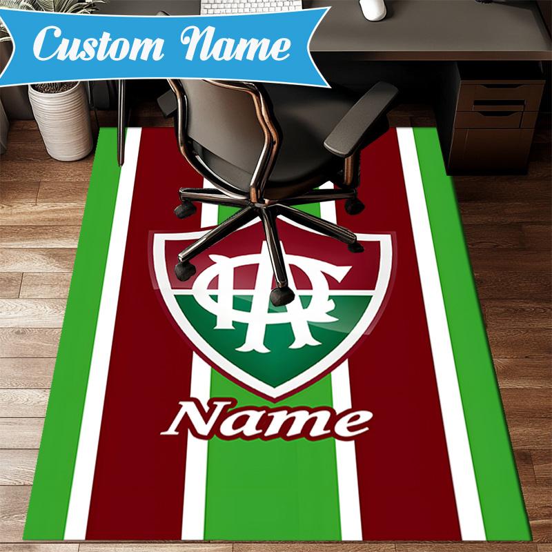 Custom Name Green Shield America Design Rug Game Carpet, Floor Mat for Bedroom Living Room Entryway Rug, Home Decor Idea Gift for Christmas birthday