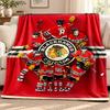 Chicago Blackhawks Blanket Flannel Blanket Soft Cozy Plush Throw for Sofa Bed Lightweight Home Decoration Outdoor Camping