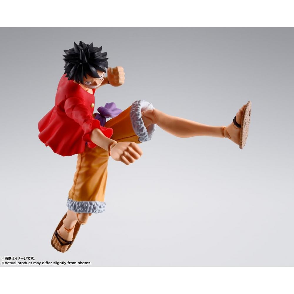 TAMASHII NATIONS BANDAI SPIRITS SHFiguarts ONE PIECE Monkey D. Луффи - Вторжение Онигасимы - Приблизительно. 145 мм подвижная фигурка из окрашенного АБС и ПВХ пластика