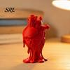 Realistic Blood Vessel Heart Model 3D Printed Human Model, Anatomical Figurine, Decorative Sculpture Creepy Statue with Dripping Design for