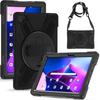 Прочный защитный чехол-броня для планшета Lenovo Tab M10 Plus 3-го поколения 10,6" 2022 TB-125F/TB-128F с ремнем для руки и плеча, сверхпрочный чехол для планшета