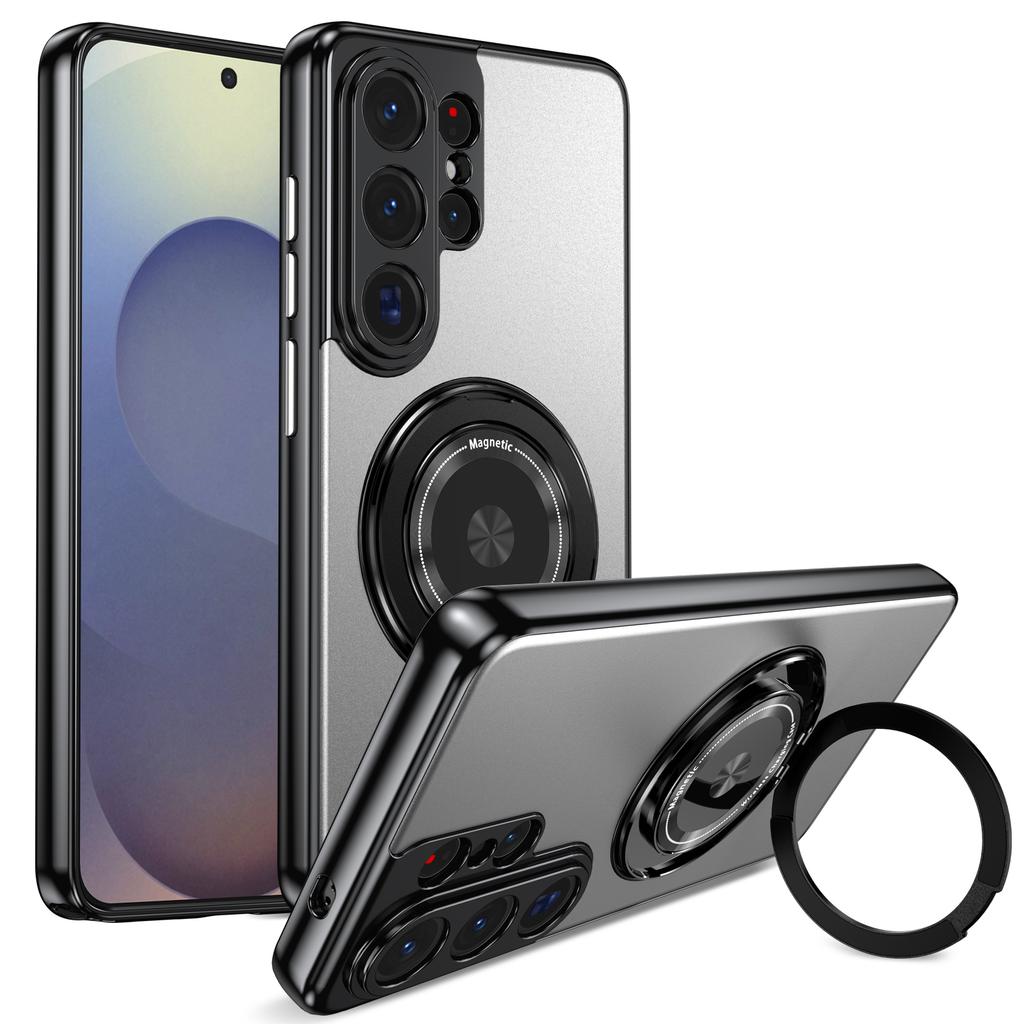 Металлический чехол-подставка с вращением на 360° для Samsung Galaxy S26 Ultra S26+ Plus 5G, магнитная крышка с защитой объектива камеры
