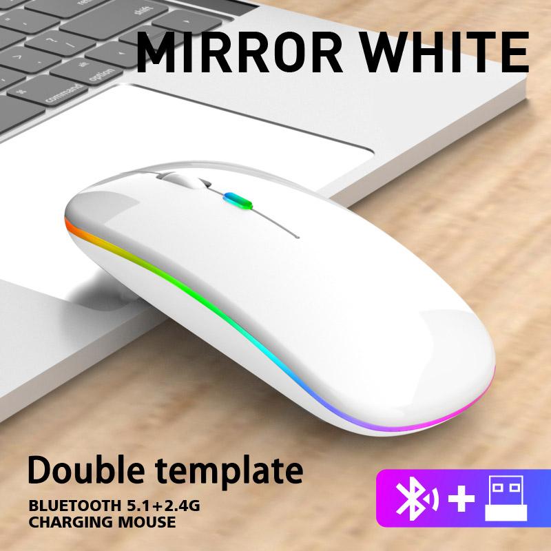 Wireless Mouse For Laptop PC Bluetooth RGB Rechargeable Mouses Wireless Computer Silent Mice LED Backlit Ergonomic Gaming Mouse