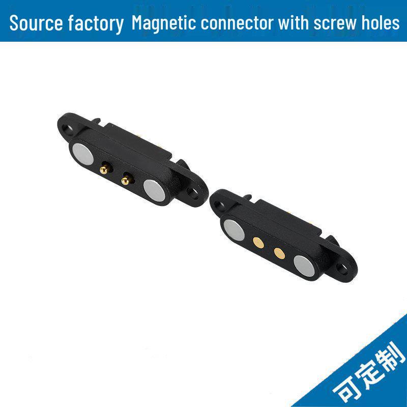Magnetic Pogo Pin Spring Connector USB 2.54mm with Screw Mounting