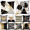 Nordic Golden Geometric Love Print Sofa Interior Decoration Square Pillow Cushion Cover New Style