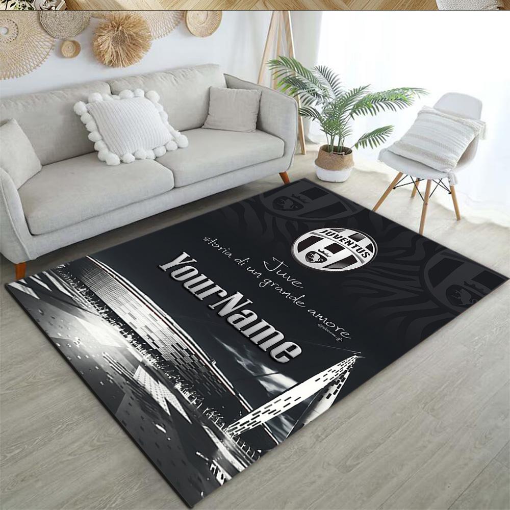 Juventus Customize Text Carpet Design for Game Room Foyer Living Rooms Playrooms Anti-slip Rug Decorate Offices Perfect Birthday/Christmas Gift Idea