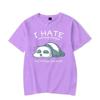 Men's T-shirt I Hate Morning People and Morings and People Kawaii T Shirt Men Women Tshirt Lazy Panda Graphic T Shirts Oversized