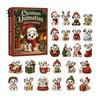 Christmas Countdown Fun 2026 Dog Advent Calendar, 24-Day Acrylic Ornament Set with Mini Puppy Birthday Gifts for Children Figures, 2D Flat Tree
