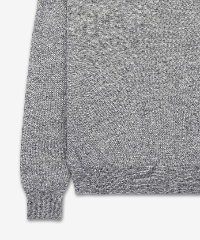 SAINT LAURENT Cashmere And Silk Round Neck Knit - Grey / 781570Y76Lz1403