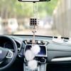 Подвеска для автомобиля из кристаллов, украшенная бриллиантами, креативное зеркало заднего вида для автомобиля, подвеска в виде кубика Рубика