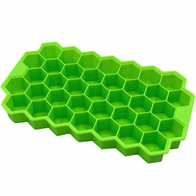 Honeycomb 37-Grid Ice Cube Tray  Bendable Freely Silicone Diy Ice Mold (Lid Not Included) For Drinks, Cocktails & Kitchen Use