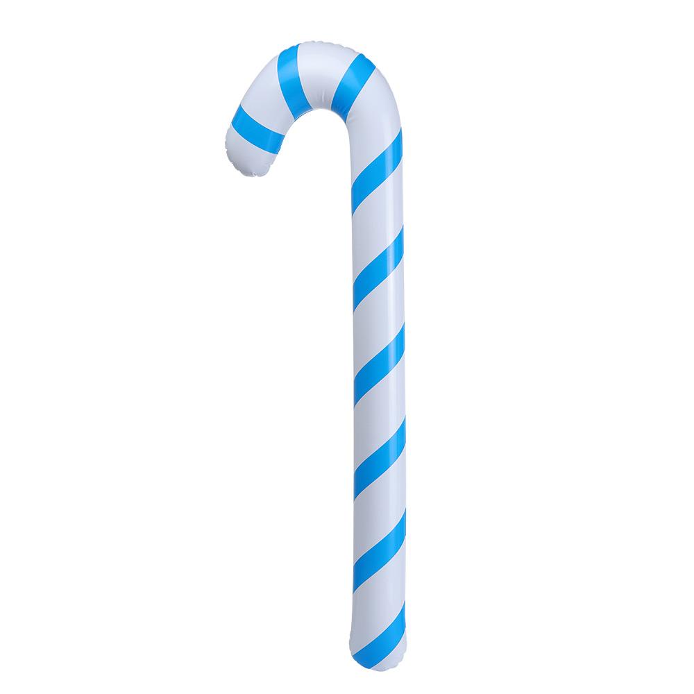 Hanging Ornaments Santa Claus Walking Stick Christmas Candy Cane Crutch Balloons Inflatable Toys