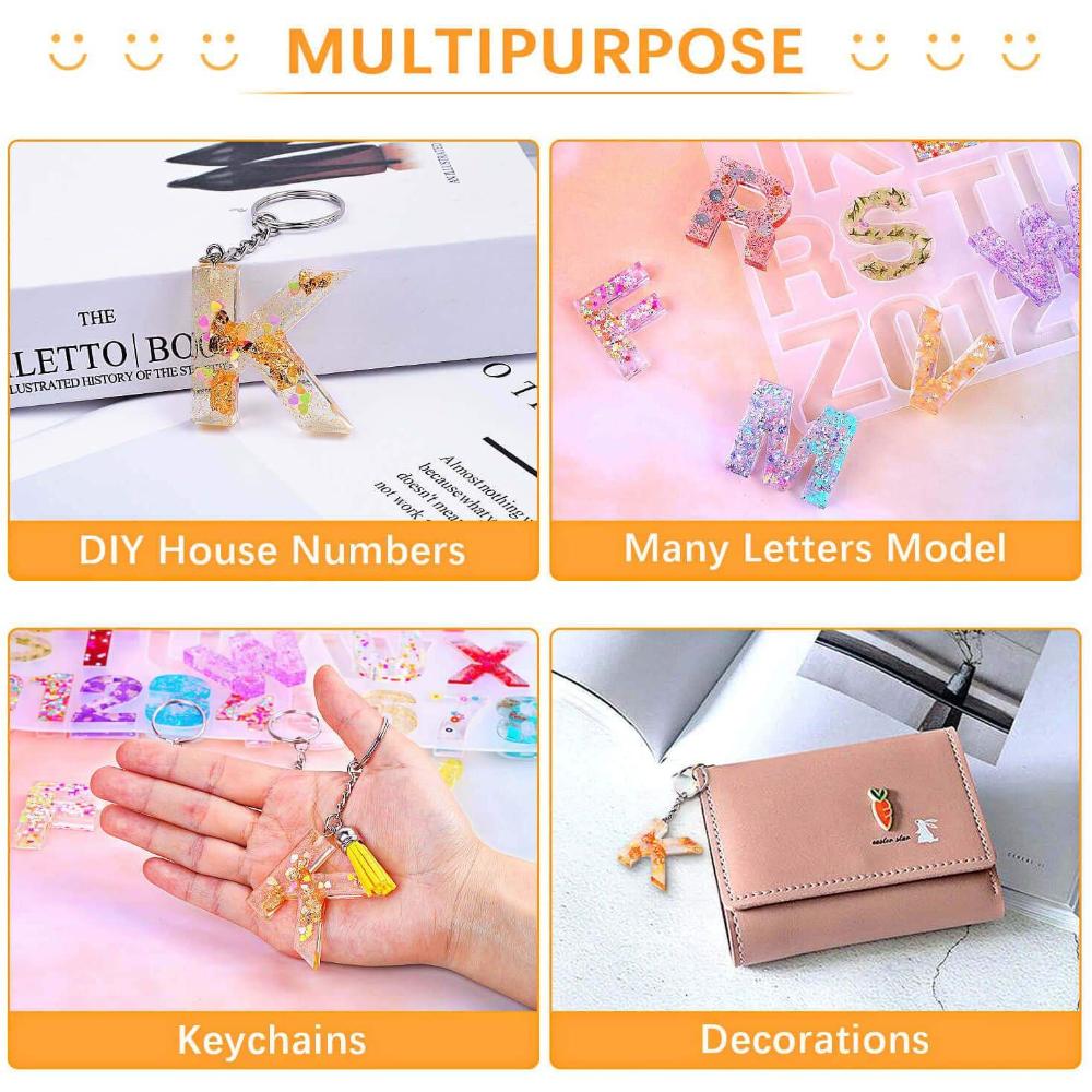 Ornament Resin Casting Silica Gel Handmade DIY Crafts Silicone Molds Resin Mould Alphabet Number