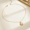 Stylish Simple Sunflower Pendant Necklace Stylish Geometric Rotary Diamond Alloy Clavicle Chain Accessories