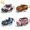 MOC Speed ​​Champions, авто, строительные блоки, гоночный автомобиль с откатом, технические кирпичи, игрушки для детей, игра для мальчиков, подарок