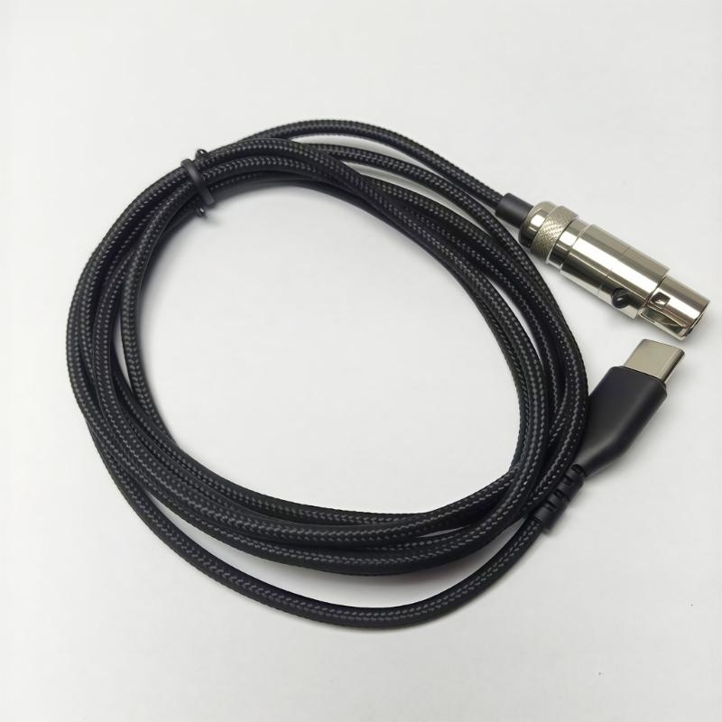 Плетеный нейлоновый USB C на 3-контактный XLR Кабель-замена для наушников Q701/K712/K702/K240/K240 II/K141/K17 С защитой от запутывания