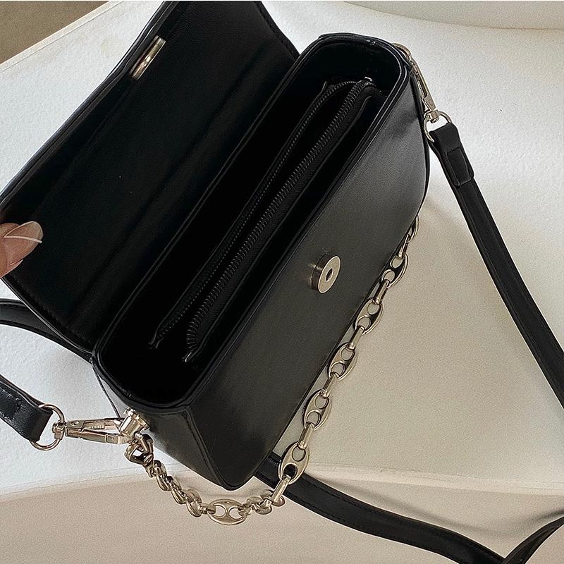 Новая женская маленькая квадратная сумка Niche, ретро-универсальная сумка на одно плечо с цепочкой, весенне-летний простой кошелек из искусственной кожи