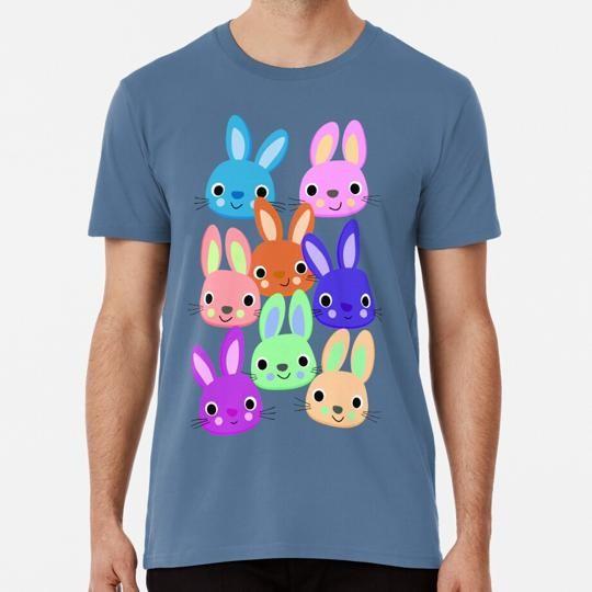 Colorful Easter Bunnies Size S to 5XL Made in the USA TShirt Unisex T-Shirt