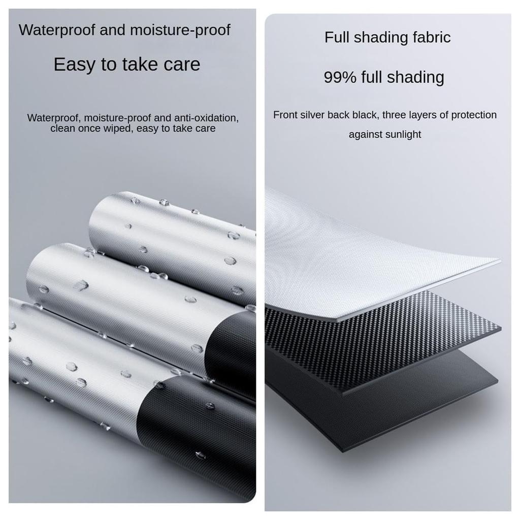 Рулонная штора без сверления для & автомобилей - Самоклеящиеся солнцезащитные шторы на присосках, Термоизоляционные, блокирующие УФ-излучение, выдвижные шторы ( + Черный, 40x60см)