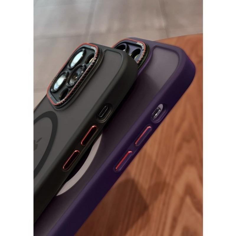Металлическая линза подходит для чехла для мобильного телефона Apple 15, магнитного присоски для iPhone14, матового 16ProMax, противоударного жесткого чехла.