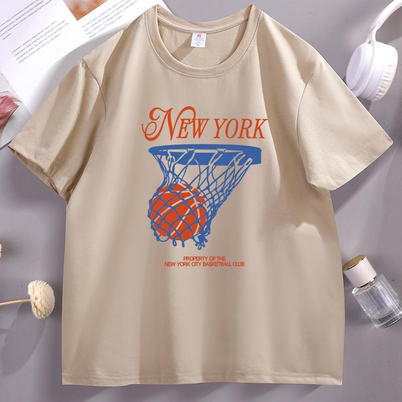 Funny New York Basketball TShirt Causal Streetwear T Shirt Suitable for Both Unisex and Unisex Summer Style Loose Tee