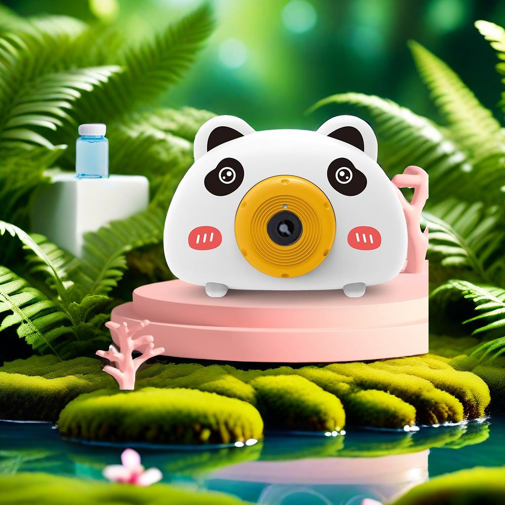 CUTEPIG Kids Bubble Camera Toy with Gattling Bubble Gun, Bubble Show Machine