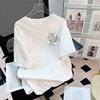 GMXIA Женские модные повседневные летние блузки и рубашки с коротким рукавом и круглым вырезом