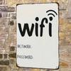 Винтажная табличка WiFi Металлическая табличка Практичный декор для прихожей 20x30см