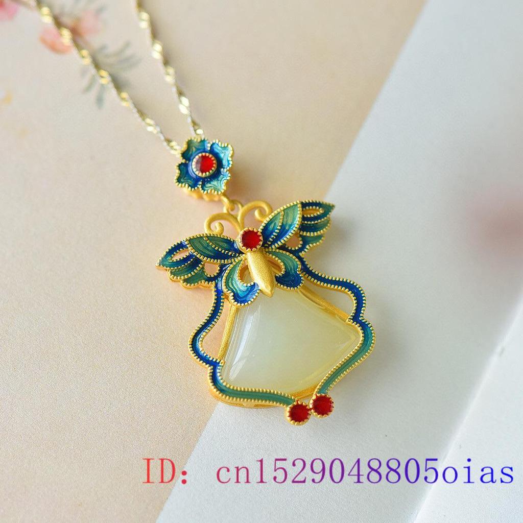 Белая бабочка цветок кулон для женщин 925 серебро амулет халцедон натуральный модный кристалл ожерелье серьги гвоздики циркон