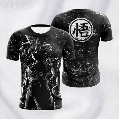 2026 Новая мужская футбольная футболка Dragon Ball с 3D-печатью, Детская анимационная футболка с коротким рукавом,