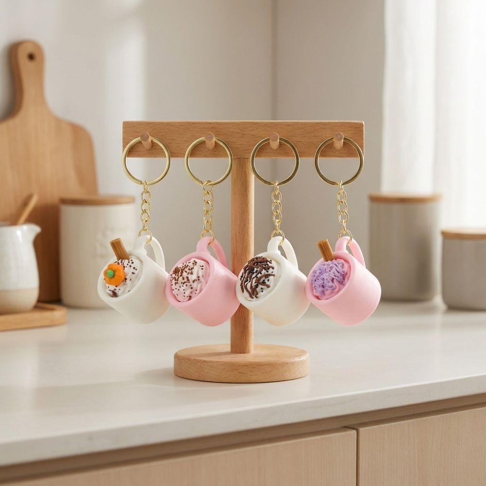 Coffee Cup Artificial Sundae Mug Clicker 3D Printed Mini Cup Fidget Pendant Office Desktop