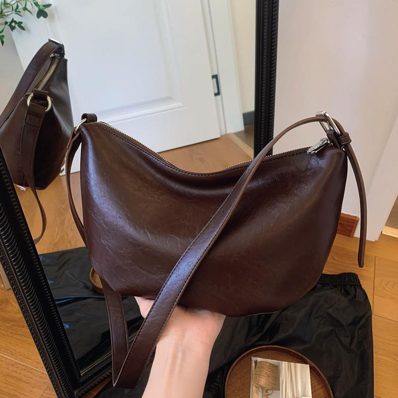 Повседневная высококачественная маленькая женская сумка 2024 года, новая модная ретро-универсальная сумка-мессенджер в иностранном стиле, сумка-пельмень на одно плечо