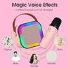 Мини-караоке-машина с 2 беспроводными микрофонами, преобразователем голоса, стереозвуком, портативной Bluetooth-совместимой портативной колонкой с подсветкой