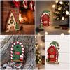 Christmas Wooden Fairy Door Wall Decor Cute Cartoon Ornament Home Holiday Atmosphere