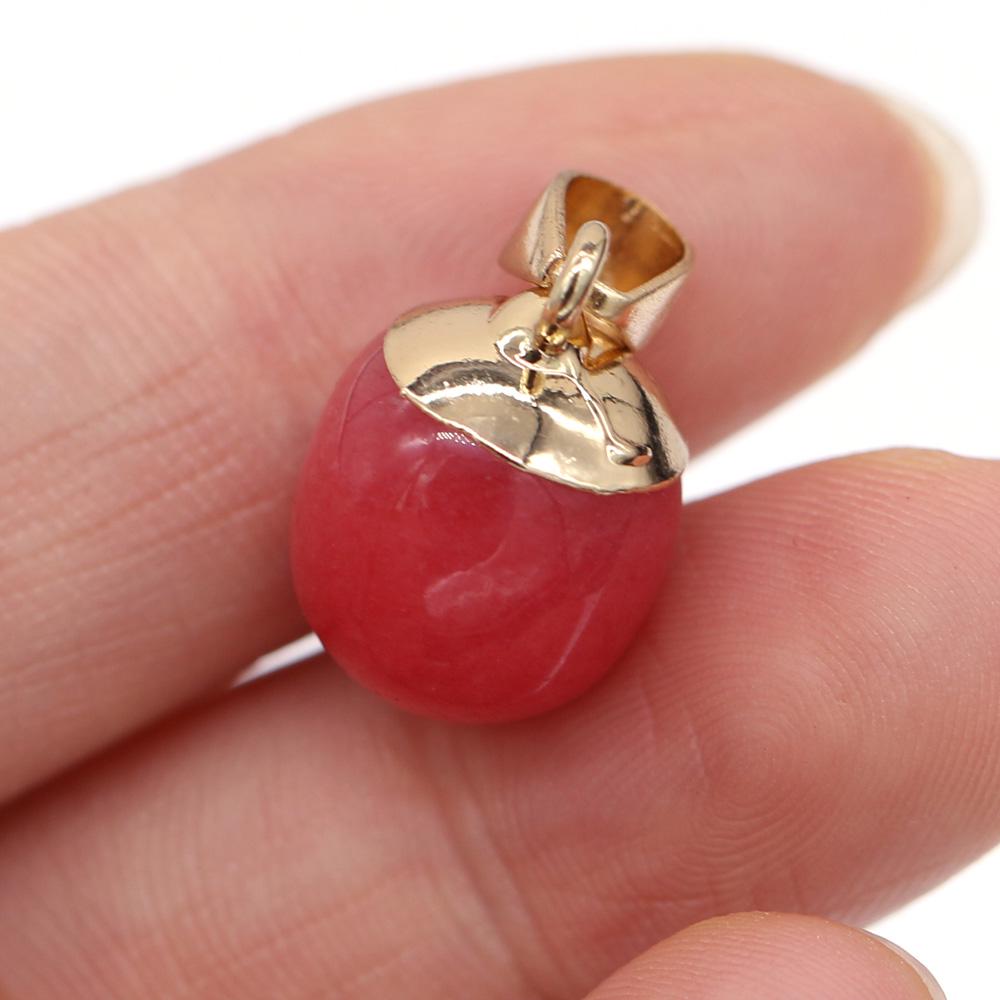 1 шт. в партии кулон из натурального камня Кристалл Розовый Кварц Аметист Лазурит Агат Подвески для изготовления ювелирных изделий DIY Ожерелье Серьги Аксессуары 13x18 мм