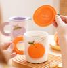 Творческая фруктовая кружка, высококачественная керамическая чашка с крышкой для домашнего офиса, кружка для питья, студенческая молочная кружка, подарочная кружка