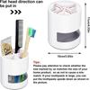 2 PCS Toothbrush Holder,Ventilated Mould-Proof Toothbrush Caddy Bathroom Organizer,White Small Tough Toothbrush Pot Stand